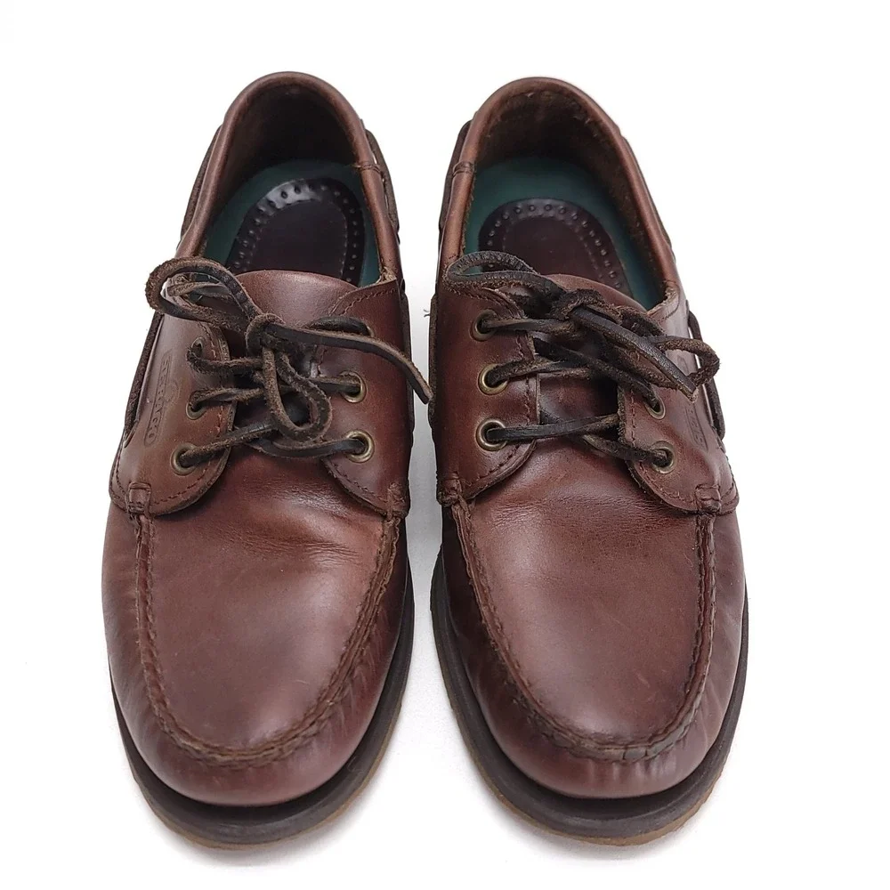 Sebago Docksides Boat Deck Shoes Mens‎ 7 M Brown Leather USA